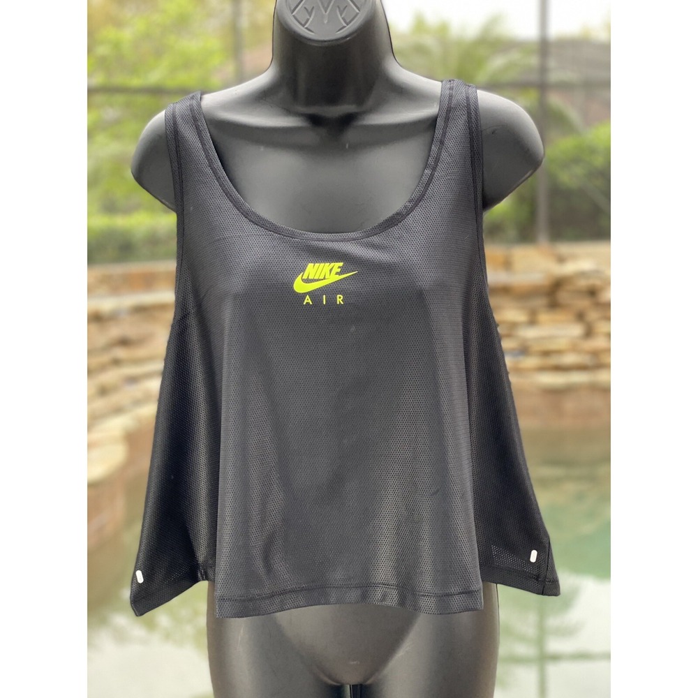 Nike Air Cropped Running Tank Top Black 1X Plus Size Activewear Women